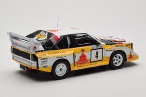 Audi Sport Quattro S1 E2 #4 S. Blomqvist / B. Cederberg Rally 1000 Lakes 1985 IXO 1:18 18RMC161A Metall — Bild 2 von 6