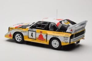 Audi Sport Quattro S1 E2 #4 S. Blomqvist / B. Cederberg Rally 1000 Lakes 1985 IXO 1:18 18RMC161A Metall — Bild 5 von 6