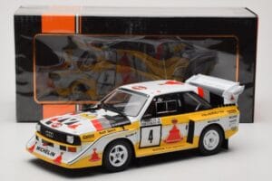 Audi Sport Quattro S1 E2 #4 S. Blomqvist / B. Cederberg Rally 1000 Lakes 1985 IXO 1:18 18RMC161A Metall — Bild 6 von 6