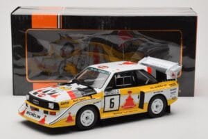 Audi Sport Quattro S1 E2 #6 H. Mikkola / A. Hertz Rally 1000 Lakes 1985 IXO 1:18 18RMC161B Metall — Bild 6 von 6