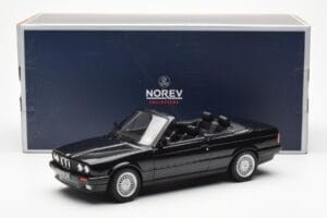 BMW 325i E30 Cabriolet Schwarz Metallic Norev 1:18 183211 Metall — Bild 6 von 6