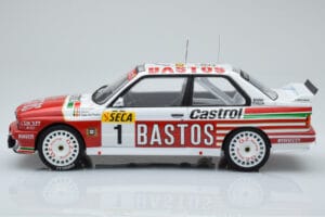 BMW M3 E30 Bastos #1 R. Ravaglia / E. Pirro / E. Van de Poele 24 Hours of Spa 1991 IXO 1:18 18RMC081A Metall — Bild 3 von 6