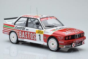 BMW M3 E30 Bastos #1 R. Ravaglia / E. Pirro / E. Van de Poele 24 Hours of Spa 1991 IXO 1:18 18RMC081A Metall — Bild 4 von 6