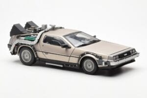 DeLorean DMC-12 Time Machine Back to the Future Silber Sun Star 1:18 2711 Metall — Bild 6 von 8