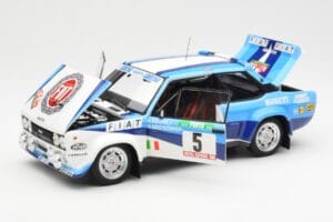 Fiat 131 Abarth #5 Team Fiat Works Rally Portugal 1980 Kyosho 1:18 08376A Metall — Bild 2 von 8