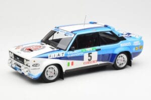 Fiat 131 Abarth #5 Team Fiat Works Rally Portugal 1980 Kyosho 1:18 08376A Metall