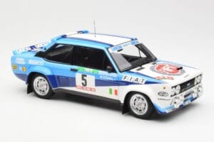 Fiat 131 Abarth #5 Team Fiat Works Rally Portugal 1980 Kyosho 1:18 08376A Metall — Bild 6 von 8