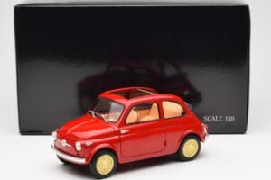 Fiat Nuova 500 Coral Rot Kyosho 1:18 08966R Metall — Bild 8 von 8