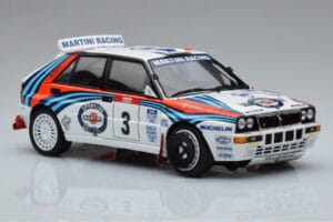 Lancia Delta HF Integrale Evoluzione #3 D. Auriol / B. Occelli Tour de Corse 1992 Kyosho 1:18 08348H Metall — Bild 5 von 9