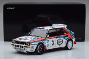 Lancia Delta HF Integrale Evoluzione #3 D. Auriol / B. Occelli Tour de Corse 1992 Kyosho 1:18 08348H Metall — Bild 9 von 9