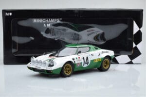 Lancia Stratos Alitalia #14 S. Munari / M. Mannucci Winners Rally Monte Carlo 1975 Minichamps 1:18 155751714 Metall — Bild 6 von 6