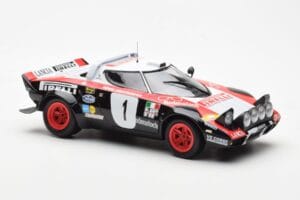Lancia Stratos HF #1 Lancia Pirelli W. Rohrl / C. Geistdorfer Winners Dynabit Saarland Rallye 1978 Minichamps 1:18 155781701  — Bild 4 von 6