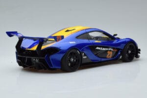 McLaren P1 GTR Blau Mit Gelben Streifen AUTOart 1:18 81542 Komposit — Bild 3 von 7