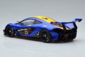 McLaren P1 GTR Blau Mit Gelben Streifen AUTOart 1:18 81542 Komposit — Bild 6 von 7