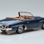 Mercedes 190 SL W121 Roadster Blau Norev 1:18 - image 3 of 8