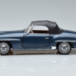 Mercedes 190 SL W121 Roadster Blau Norev 1:18 - image 4 of 8