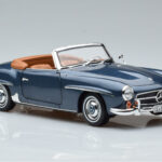Mercedes 190 SL W121 Roadster Blau Norev 1:18 - image 6 of 8