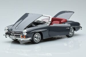 Mercedes 190 SL W121 Roadster Grau Norev 1:18 183402 Metall — Bild 2 von 8
