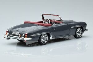 Mercedes 190 SL W121 Roadster Grau Norev 1:18 183402 Metall — Bild 3 von 8