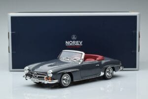 Mercedes 190 SL W121 Roadster Grau Norev 1:18 183402 Metall — Bild 8 von 8
