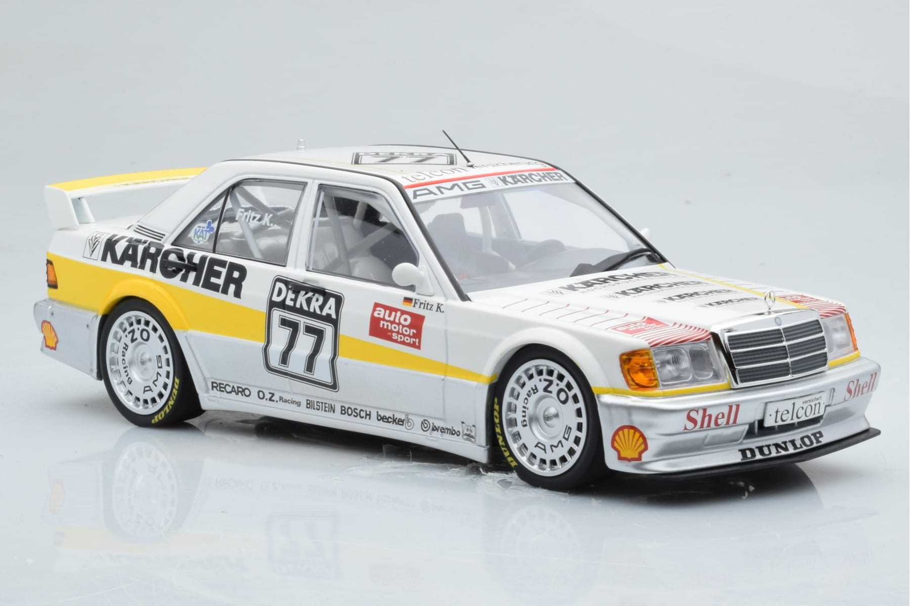 Mercedes 190E 2.5-16 W201 EVO 1 Karcher #77 F. Kreutzpointer Team AMG-Mercedes DTM 1990 Minichamps 1:18 155903677 Metall — Bild 4 von 6
