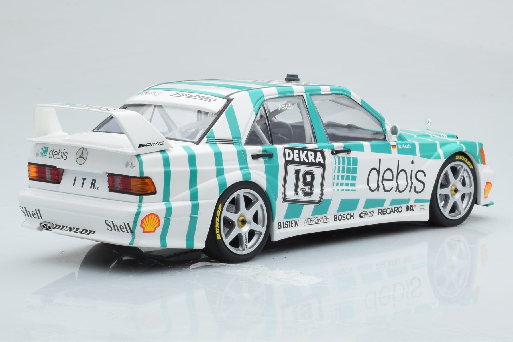 Mercedes 190E 2.5-16 W201 EVO 2 Debis #19 R. Asch Team Zackspeed DTM 1991 Minichamps 1:18 155913619 Metall — Bild 2 von 6