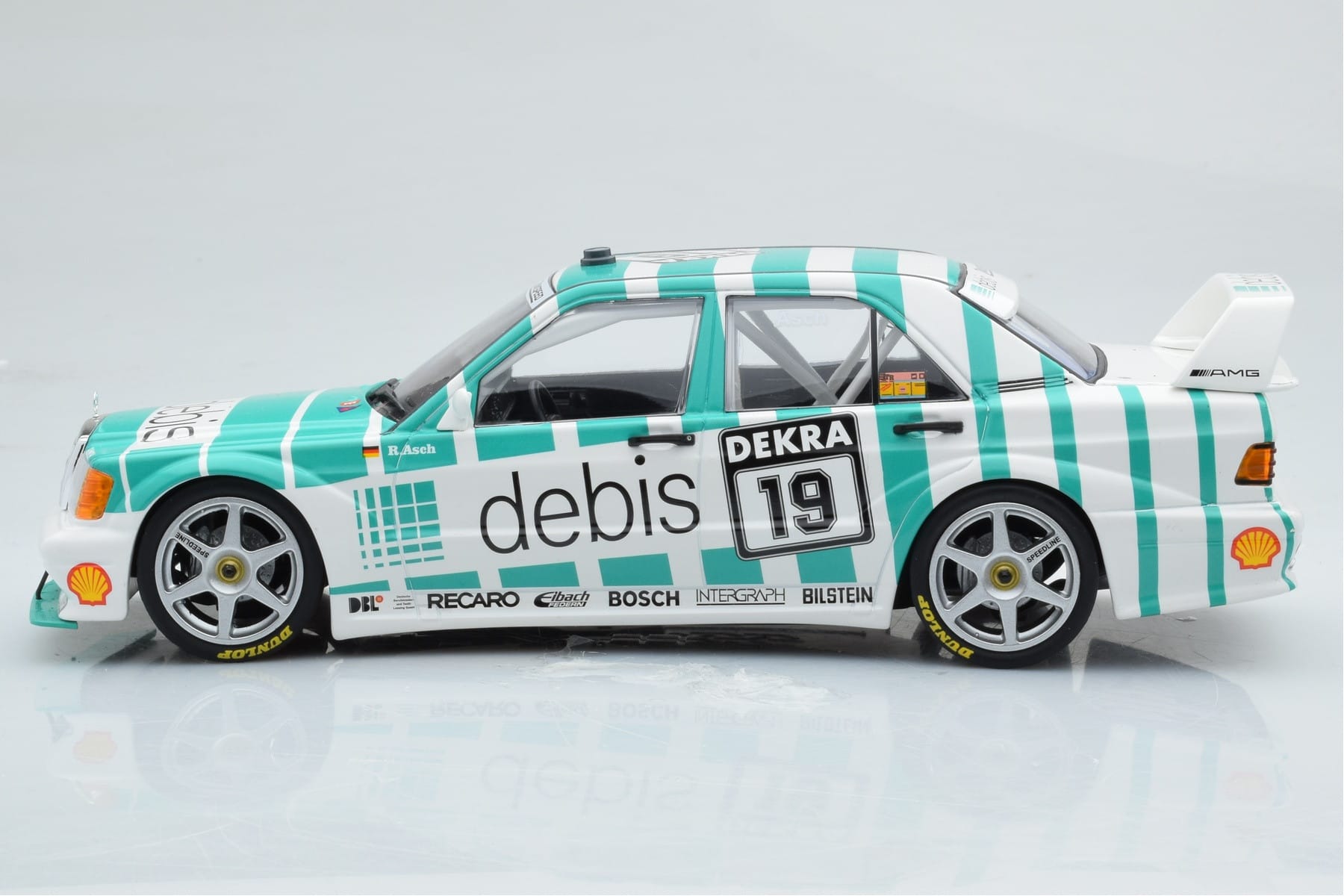 Mercedes 190E 2.5-16 W201 EVO 2 Debis #19 R. Asch Team Zackspeed DTM 1991 Minichamps 1:18 155913619 Metall — Bild 3 von 6