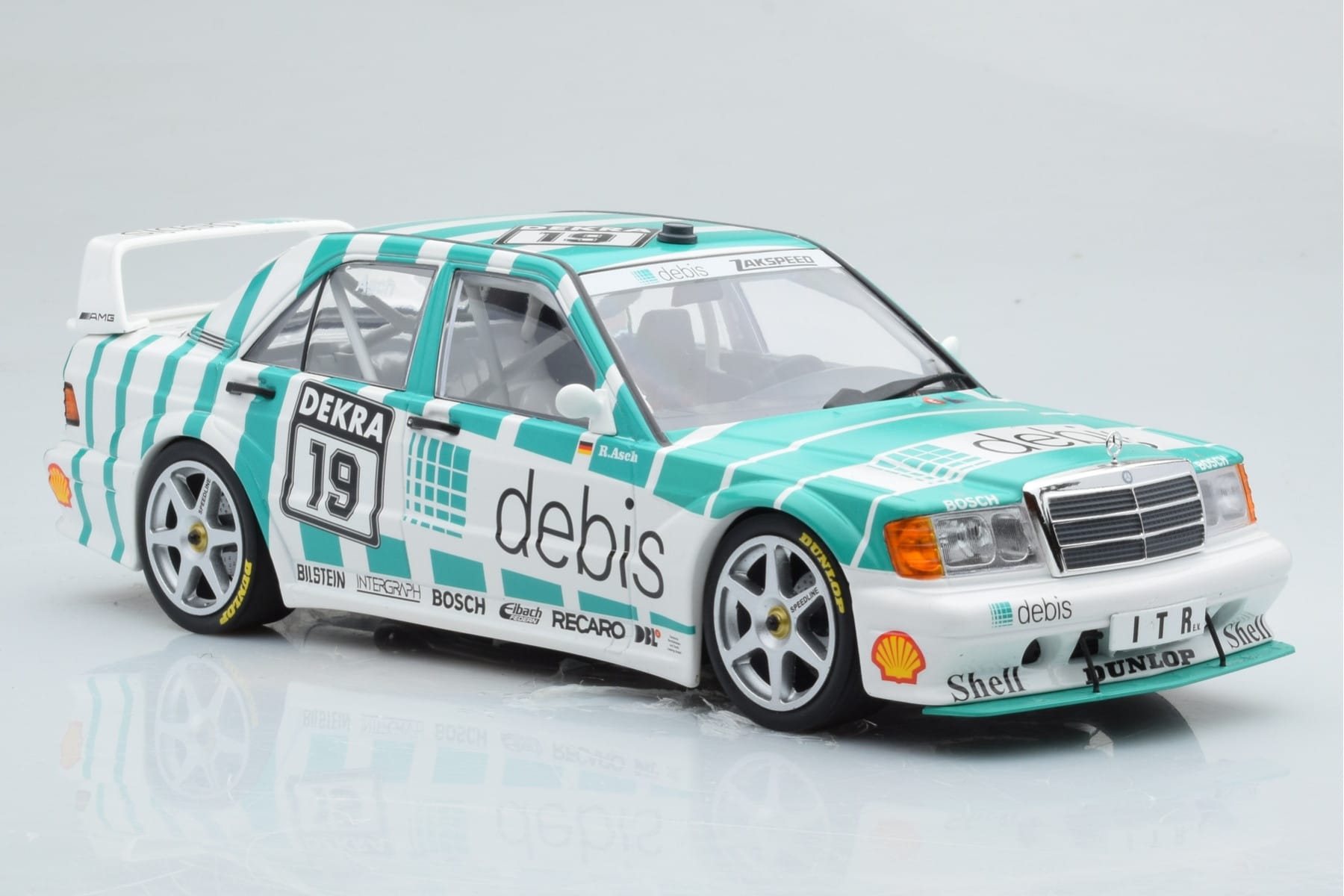 Mercedes 190E 2.5-16 W201 EVO 2 Debis #19 R. Asch Team Zackspeed DTM 1991 Minichamps 1:18 155913619 Metall — Bild 4 von 6