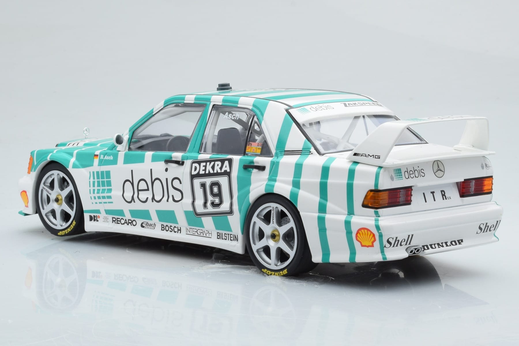 Mercedes 190E 2.5-16 W201 EVO 2 Debis #19 R. Asch Team Zackspeed DTM 1991 Minichamps 1:18 155913619 Metall — Bild 5 von 6