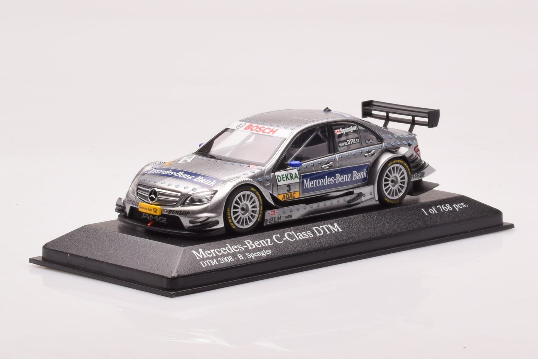Mercedes C-Class W204 DTM Team AMG Mercedes #3 B. Spengler DTM 2008 Minichamps 1:43 400083803 Metall — Bild 2 von 4