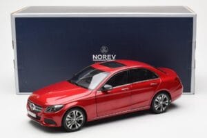 Mercedes C-Class W205 Rot Metallic Asia Exclusive Norev 1:18 183835 Metall — Bild 8 von 8