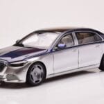 Mercedes Maybach S680 W223 Nautical Blau Cirrus Silber Almost Real 1:18