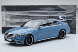 Mercedes S-Class W223 Vintage Blau Norev 1:18 B66960828 Metall — Bild 7 von 7