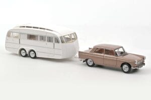 Peugeot 404 Mit Wohnwagen Henon Norev 1:18 184837 Metall