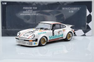 Porsche 911 934 Vaillant #6 B. Wollek Norisring EGT 1976 Minichamps 1:18 155766496 Metall — Bild 6 von 6