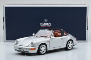 Porsche 911 964 Carrera 4 Targa Polar Silber Norev 1:18 187342 Metall — Bild 9 von 9