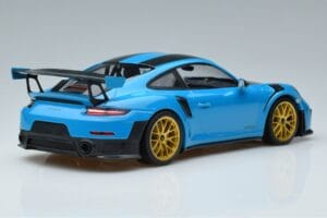 Porsche 911 991.2 GT3 RS Weissach Package Miami Blau Goldene Felgen Minichamps 1:18 153068310 Metall — Bild 2 von 6