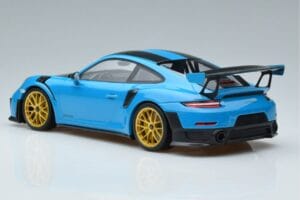 Porsche 911 991.2 GT3 RS Weissach Package Miami Blau Goldene Felgen Minichamps 1:18 153068310 Metall — Bild 5 von 6