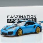 Porsche 911 991.2 GT3 RS Weissach Package Miami Blau Goldene Felgen Minichamps 1:18 153068310 Metall - image 6 of 6