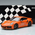 Porsche 911 992 Turbo S China 20th Anniversary Orange Minichamps 1:18 - image 6 of 6