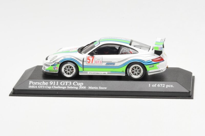 Porsche 911 996 GT3 Cup #57 M. Snow IMSA GT3 Challenge 2008 Minichamps 1:43