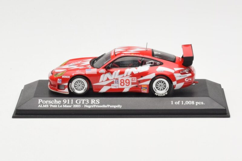 Porsche 911 996 GT3 RS Inline #89 B. Frisselle / D. Negri / S. Pumpelly ALMS Petit Le Mans 2003 Minichamps 1:43