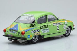 Saab 96 V4 #2 S. Blomqvist / H. Sylvan Rally Sweden 1976 IXO 1:18 18RMC085B Metall — Bild 2 von 6