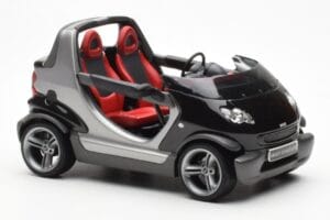 Smart Fortwo Crossblade Cabriolet Silber Schwarz Kyosho 1:18 13440 Metall — Bild 4 von 6