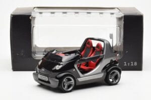 Smart Fortwo Crossblade Cabriolet Silber Schwarz Kyosho 1:18 13440 Metall — Bild 6 von 6
