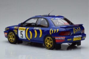 Subaru Impreza #5 C. Sainz / L. Moya 2nd Place Rally Monte Carlo 1995 Kyosho 1:18 08962B Metall — Bild 6 von 9