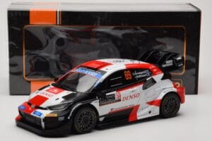 Toyota GR Yaris Rally1 #69 K. Rovanpera / J. Halttunen Rally Monte Carlo World Champion 2023 IXO 1:18 18RMC152B Metall — Bild 6 von 6