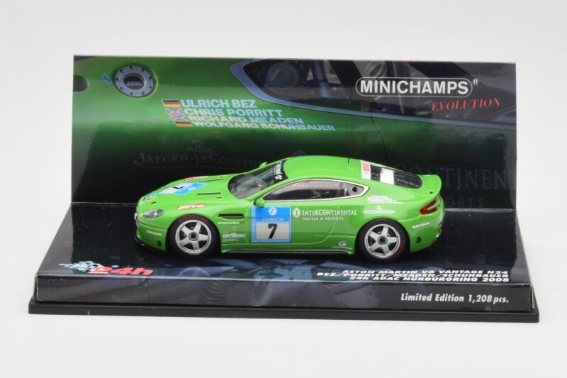 Aston Martin V8 Vantage N24 #7 U. Bez / Porritt / R. Meaden 24 Hours Nurburgring 2008 Minichamps 1:43 437081307 Metall