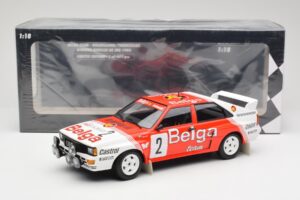 Audi Quattro A2 #2 B. Waldegård / H-T. Thorszelius Belga Team Winners Boucles de Spa 1985 Minichamps 1:18 155851102 Metall — Bild 6 von 6