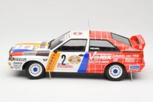 Audi Quattro A2 Schmidt Motorsport #2 H. Demuth / W. Lux Winners Hunsrück Rally 1984 Minichamps 1:18 155841102 Metall — Bild 3 von 6